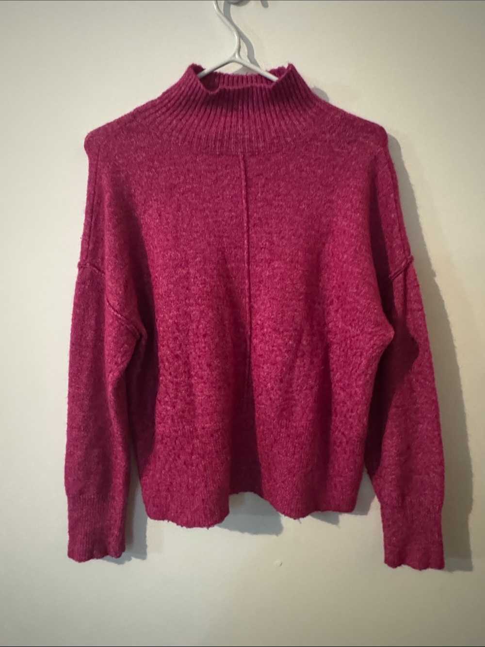 Y.A.S Fuchsia Mock Neck Women's Sweater